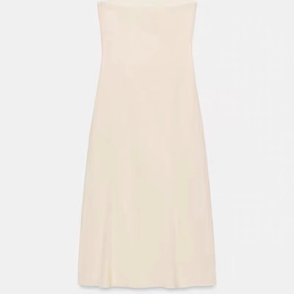 Zara MIDI DRESS WITH EMBOSSED RUFFLES NWT M - Picture 5 of 7